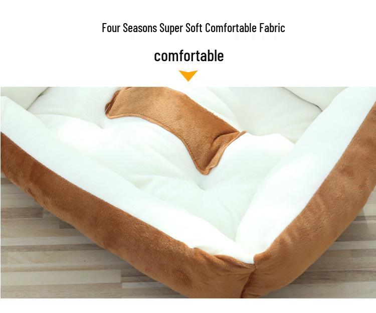 Pet Nest All-Season Universal Cat & Dog Bed - Rectangular, Bone-Shaped Pad for Medium To Large Pets