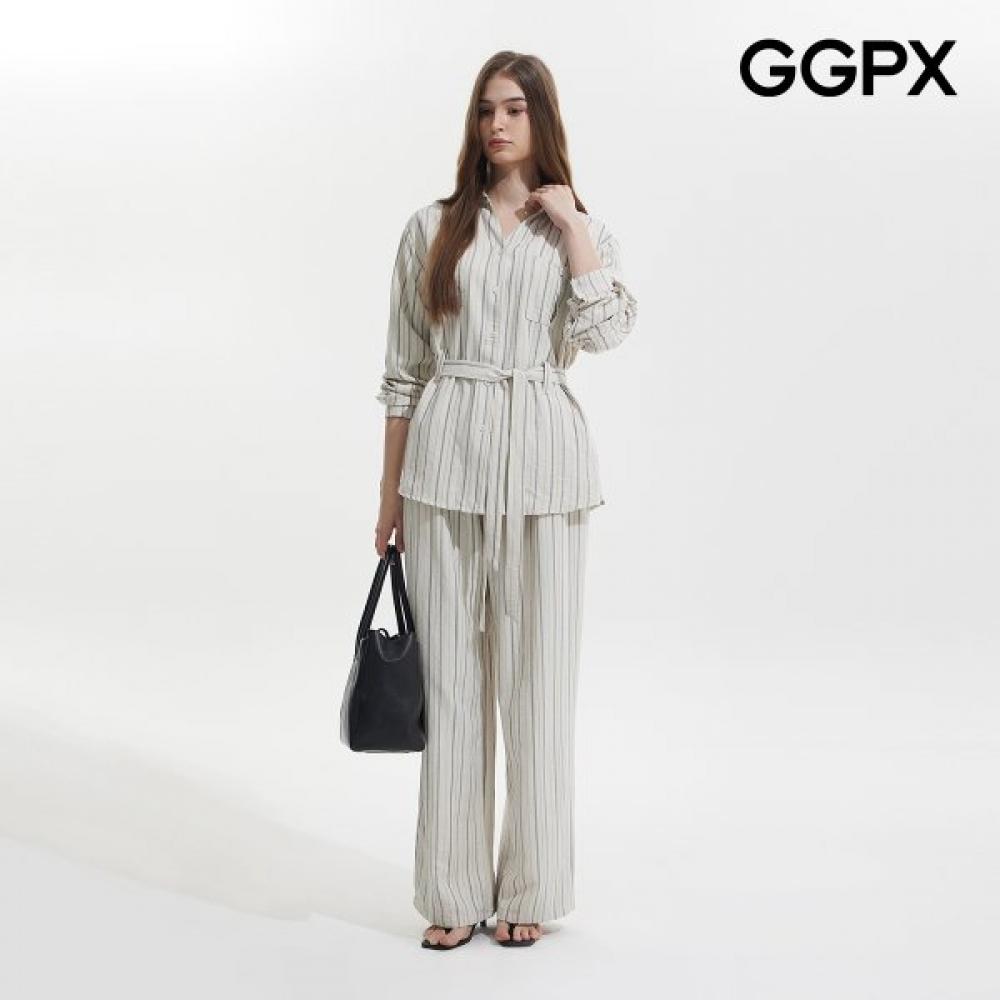 Ggpx New York Strap Stripe Shirt And Pants Setup  Gq4st003f navy/F