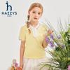 HAZZYS Girls' Summer Lace Trim Polo T-Shirt
