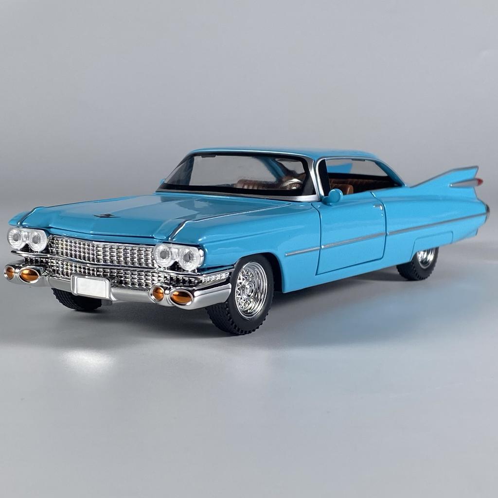 1:24 Cadillac Eldorado Biarritz 1959 Series 62 Alloy Diecast Metal Model Simulation Sound Light Birthday Present For Childrens