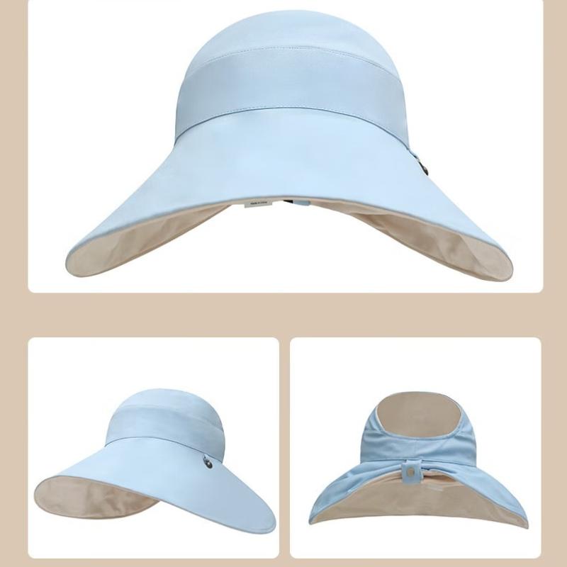 Summer Fishing Hat, Fisherman's Hat, Sunscreen Hat, Beach Hat, Large Brim, UV-blocking Sun Hat, Large Brim Hat - Deep Sea Blue