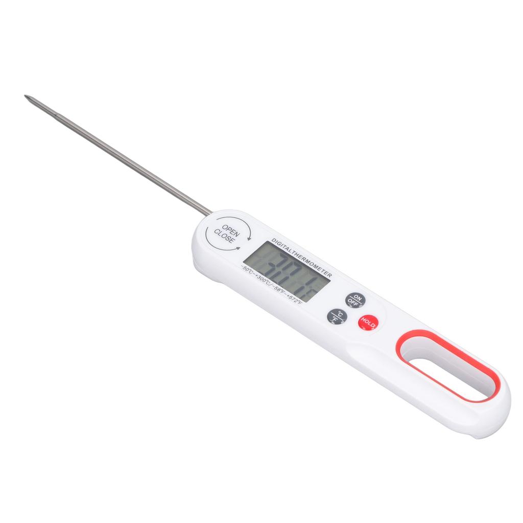 Digitales Lebensmittelthermometer Schnell ablesbar Genau Klappbar Lebensmittel BBQ Grill Kochtemperaturmesser mit Batterie