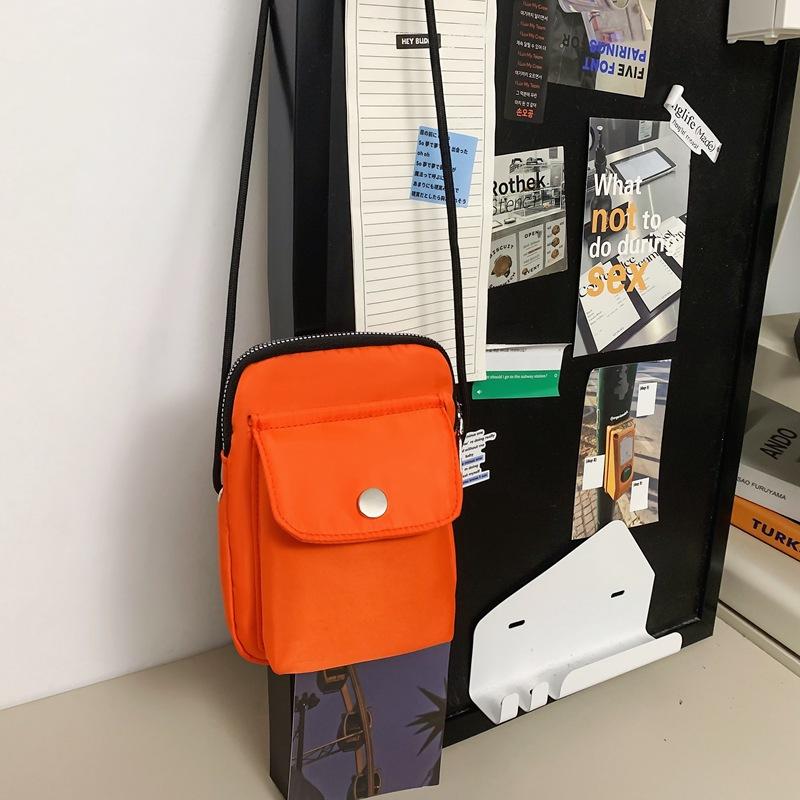Niche Light Shopping Nylon Cloth Mobile Phone Bag Small Square Bag Crossbody Small Bag Men's Bag Korean Version Oxford Cloth Small Satchel Women's Bag