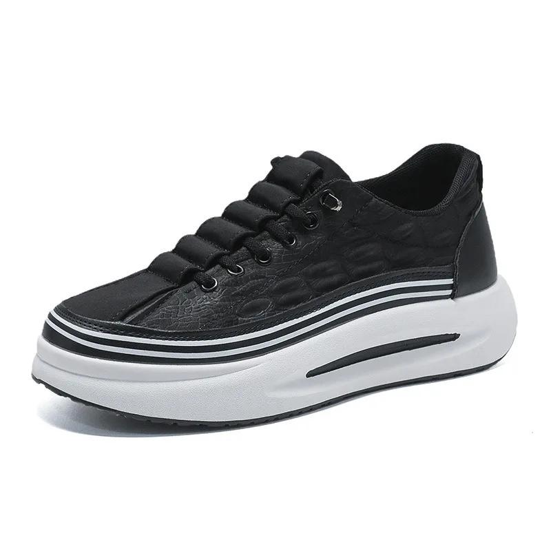 2024 New Thick Soled Men's Shoes Spring Autumn Fashion Versatile Casual Shoes Lightweight and Comfortable Running Sports Shoes