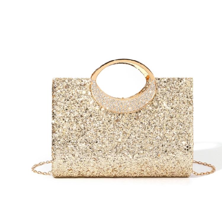 Women's Glitter Top Handle Handbags,Evening Clutches Purse with Chain Shoulder Bag for Party Prom Wedding Cocktail Club