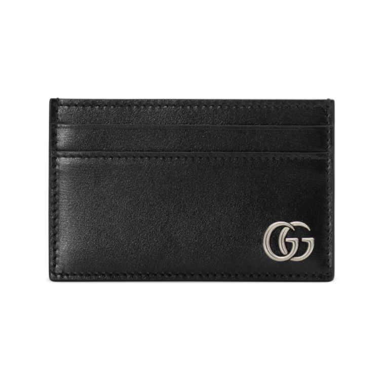 

Gucci GG Marmont Leather Card Holder Men Wallets Black 657588-0YK0N-1000 Basic Set (Bag+Dust Bag)