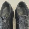 USED/60s-70s Vintage STUART HOLMES Goodyear Long Wingtip Shoes 27.5-28cm Black