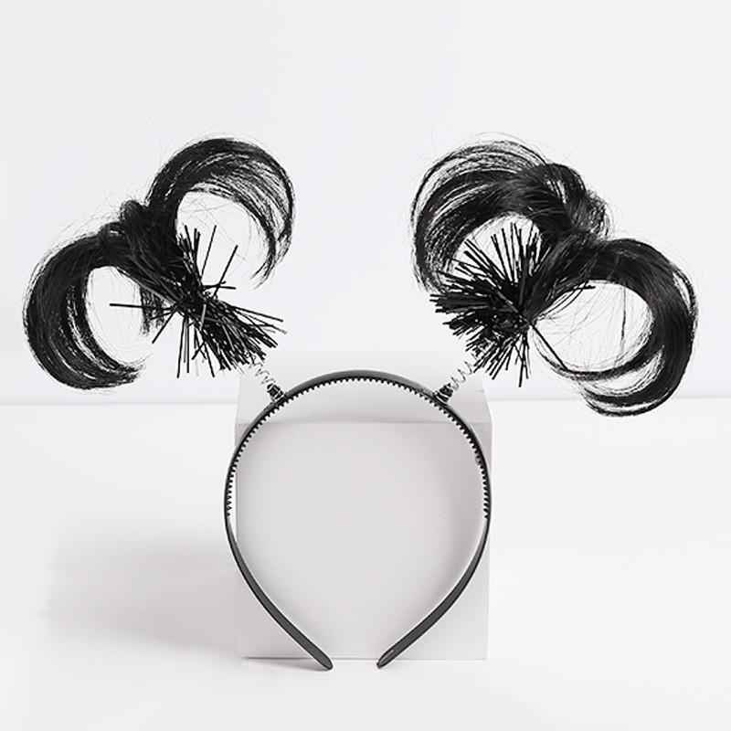 1980s Celebration Headgear Set With Feather Wigs And Jewelry For Seasonal Festivities