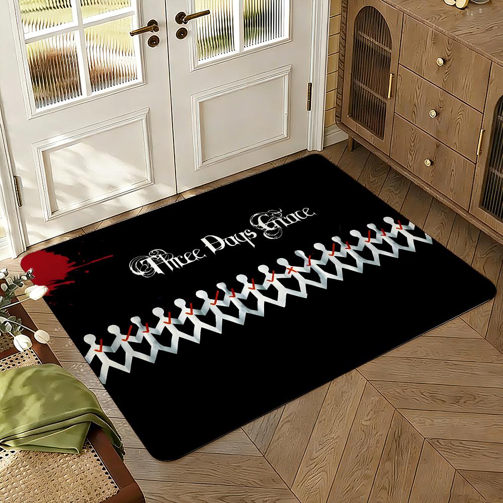 Three D-Days Grace Floor Mat Soft Thickened Absorbent Non-Slip Bedroom Living Room Door Mat Home Decor Flannel Rugs