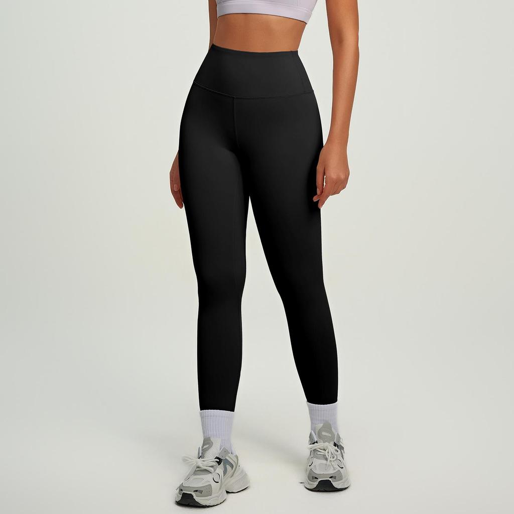 MT20 Women's High Waist Butt-Lifting Purple Yoga Pants - Peach Basic Sportswear