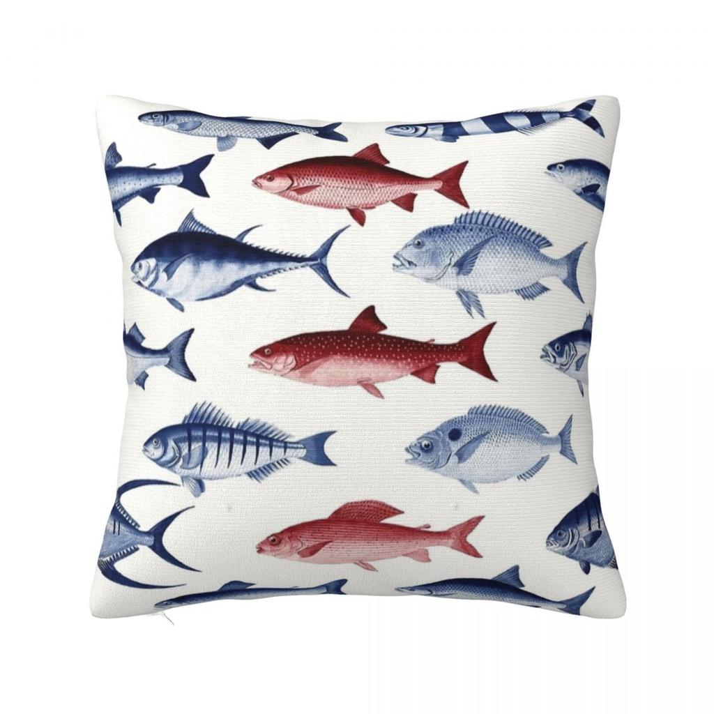 Povlak na polštář Vintage design pstruha Ryby Povlak na polštář Kreslené ryby Povlak na polštář Do kanceláře Auta Domů Dekorativní povlaky na polštáře