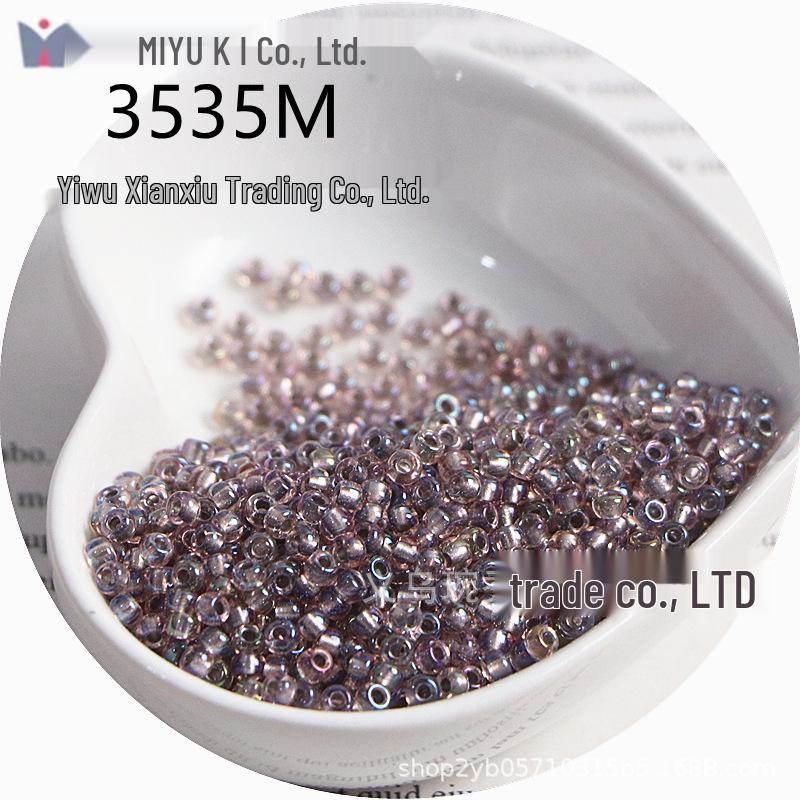 Miyuki 3mm Iridescent Silver-Lined Seed Beads for DIY Crafting, Bracelets, and Necklaces