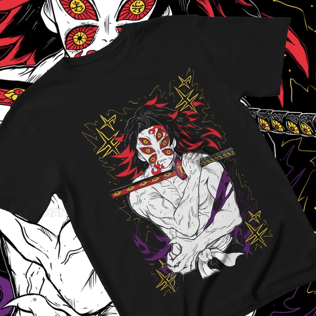Hot Sale Anime Demon Slayer Kokushibo Graphic Print T-shirt Men Women Streetwear Y2k Harajuku Fashion Casual Oversized Top Cotton Summer New Tee