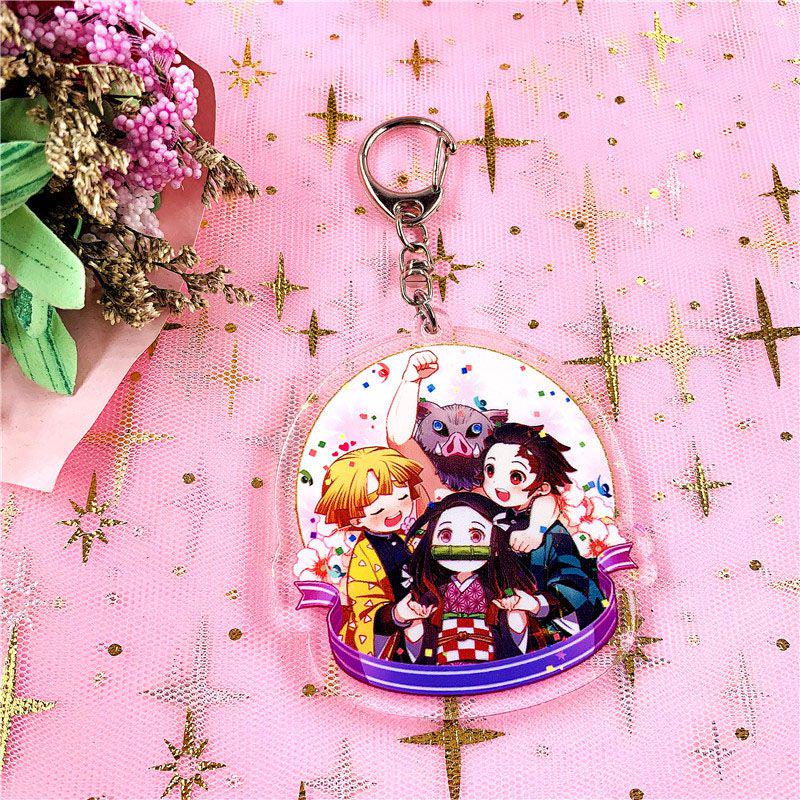 Sturdy And Clear Acrylic Demon Slayer Keychain For Fans Of Kimetsu No Yaiba