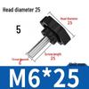 Sexpunkts gummihuvud plastvred bult handtag (M4-M12)
