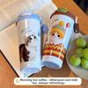 Cute 520ml Vacuum Cup Insulation Or Cooling Large Capacity Stainless Steel Cup Cute Cat Insulated Cup for Boys and Girls