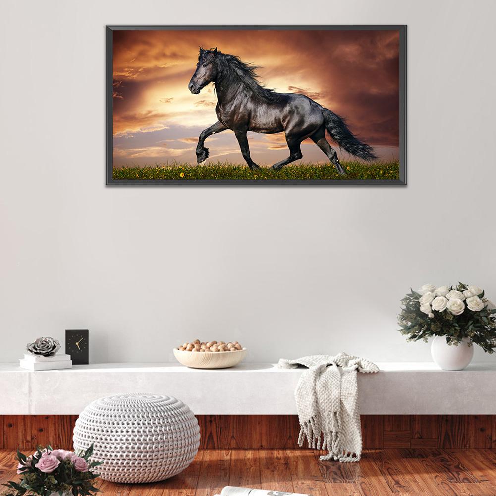 5D DIY Diamond Painting Kits Horse Galloping Full Round Drill Wall Decor Art Crafts Mosaic Rhinestone Picture Home Decoration Gi