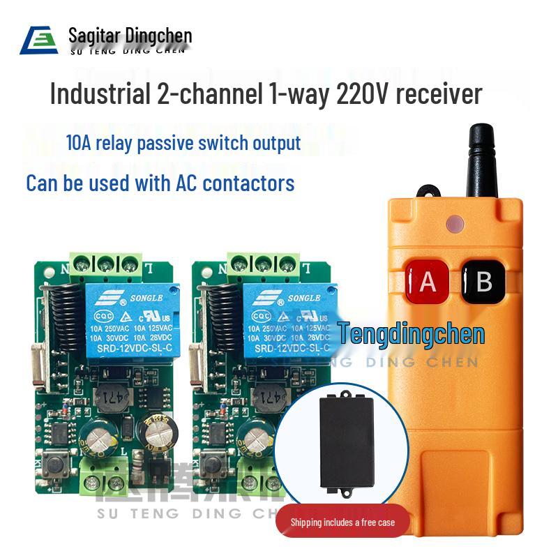 Waterproof Wireless 2-Button Remote Control Switch for 220V/380V Water Pump Motor