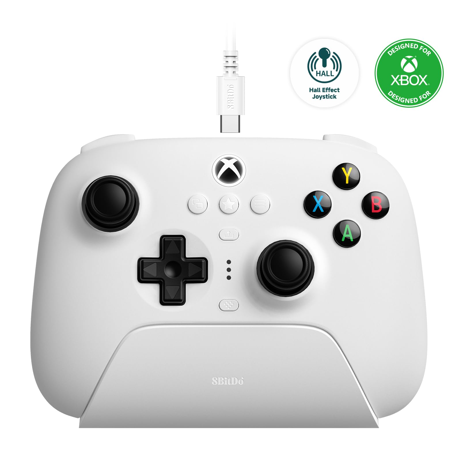 

8BitDo Ultimate Xbox Hall Effect Triggers and Wired for Xbox Series and Xbox Сумісний з Android Офіційно ліцензований 3-режимний контролер, джойстик,