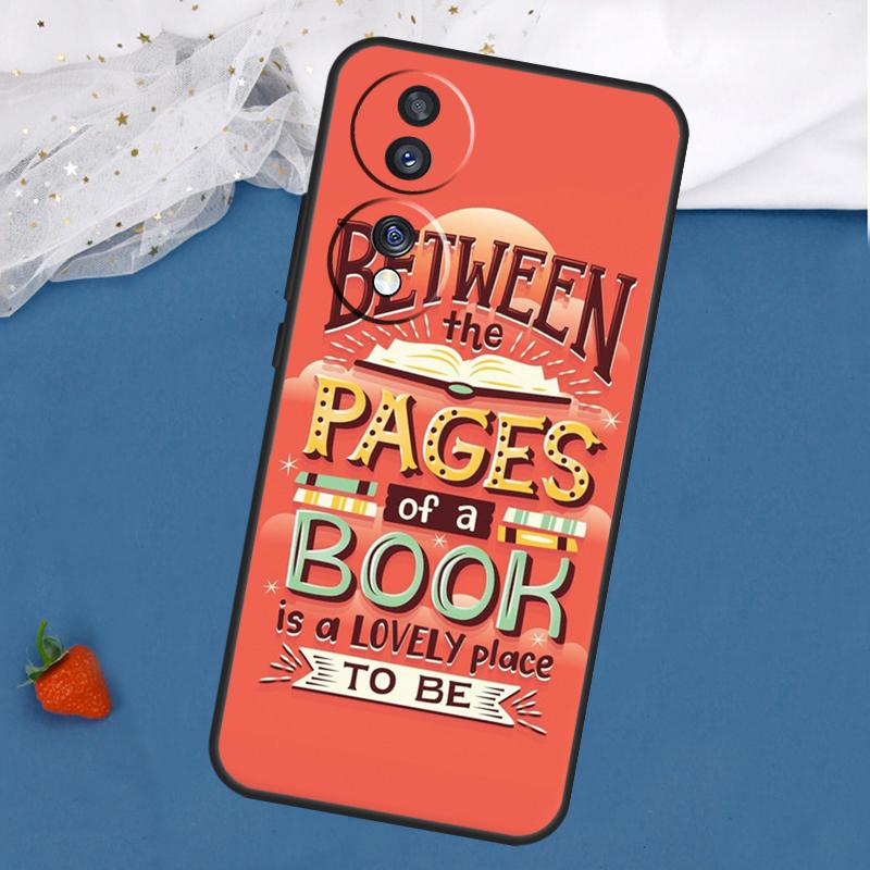 Read Books Library Bookshelf Quotes Case For Honor Magic 8 7 5 6 Lite 400 200 Pro 50 70 90 X8c X8b X9a X9b X9c X9d Win RT Cover