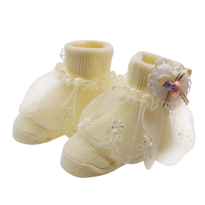 Baby Girl Cute Socks Cotton Lace Bow Floral Print Socks Princess Party Toddler Children Socks