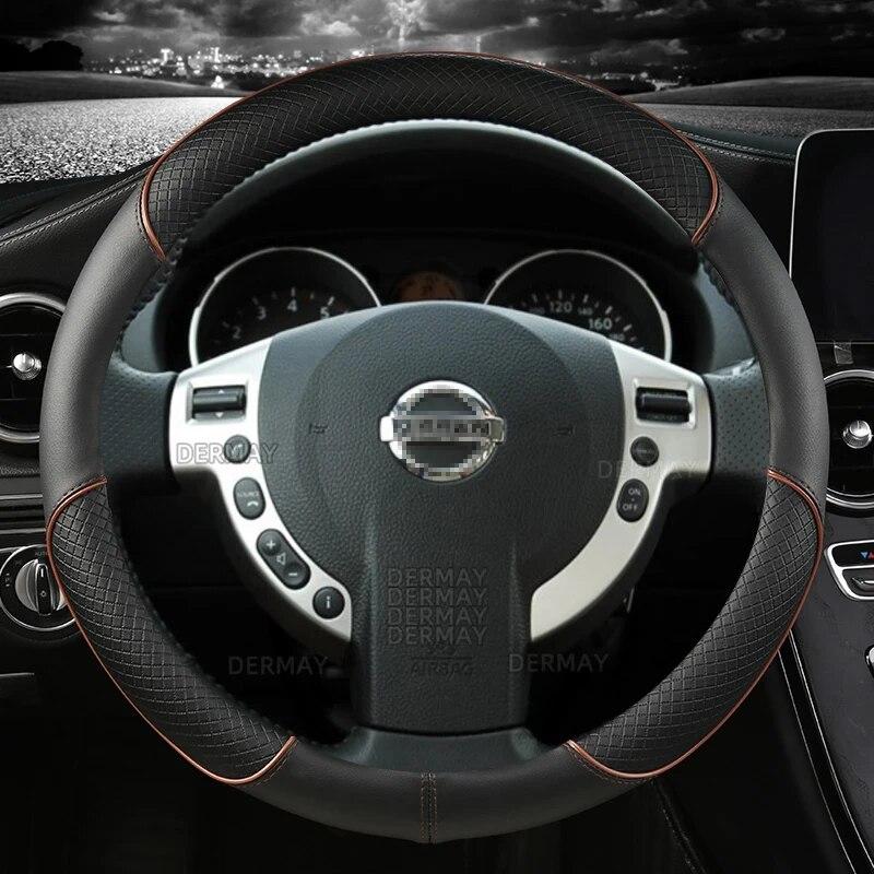 For Nissan Juke F15 F16 2010~2023 Car Steering Wheel Cover Non-slip PU Leather Auto Accessories Fast Shipping
