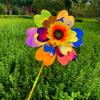 PVC Rotating Sunflower Wind Spinner Stake Standing Lawn Flower Pinwheel  Outdoor Party Picnic Decor
