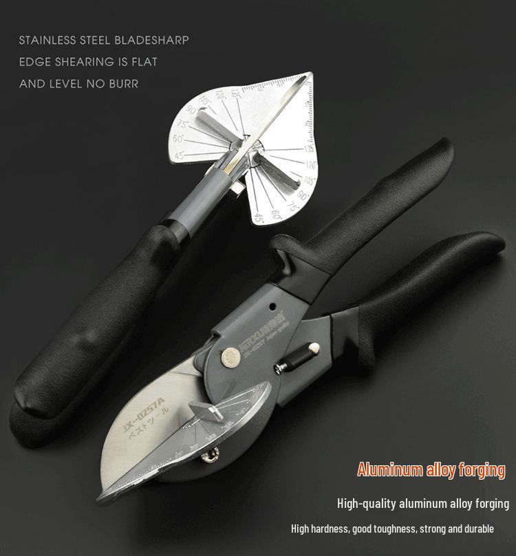 Kyoto Precision Angle Wire Duct Scissors - 45°/90° Flanging Pliers, Snap Strip Cutter for Woodworking & Electricians