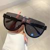 Vintage Semi-round Sunglasses Women Fashion Monoblock Outdoor Goggle Shades Ins Trending New Design UV400 Eyewear
