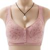 Women's Soft Cotton Front-Buckle Vest-Style Bra for Middle-aged & Elderly, No Steel Ring, Large Size.