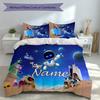 3pcs Custom Name Astro Bot Set,Includes 1 Duvet Cover and 2 Pillowcases,All-season Bedroom Decor