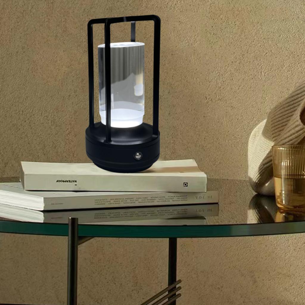 LED Cordless Table Lamp Rechargeable Retro Bar Restaurant Night Light Touch Dimming Desk Lamps Bedroom Home Outdoor Decor Gifts