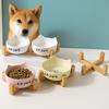 Cute Cat High Foot Bowl Prevent Tipping Dog Food Feeding Basin Pet Bowl  Neck Protection