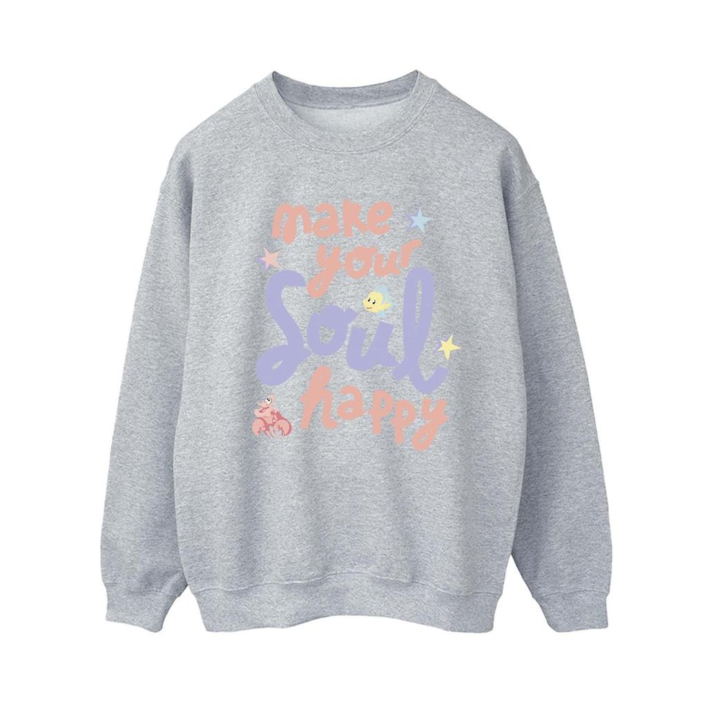 Disney Womens/Ladies The Little Mermaid Happy Sweatshirt