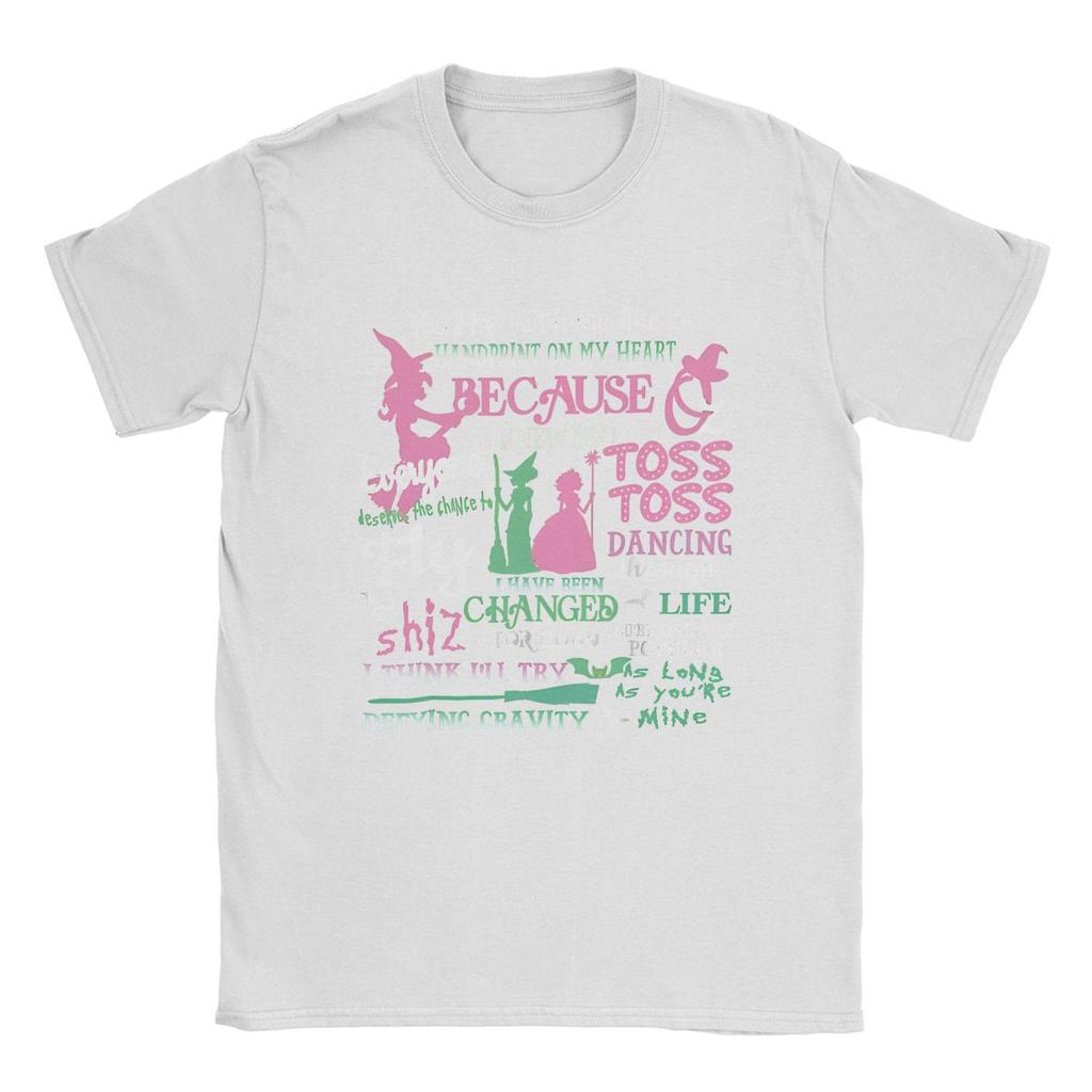 Herren Wicked Das Musical Film Glinda Elphaba T-Shirts Hexe Baumwolle Merch Neuheit Kurzarm Rundhals T-Shirt Geschenk T-Shirt