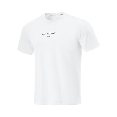 Camiseta Confortável de Secagem Rápida Versátil Manga Curta Masculina Tops Branco ATSV115-9