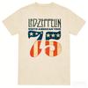 Rock Band Led Zeppelin Unisexs 100Cotton 75th Anniversary Graphics Tshirt Summer Spring Women Oversized Hiphop Y2k Fashion Tshirt