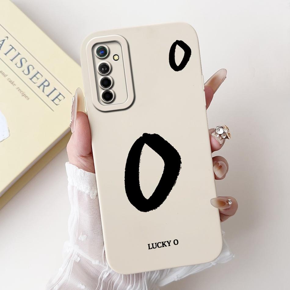 For Realme X2 XT Lucky Initial Letter Phone Case For Realme XT X2 Soft Silicone Shockproof Cases