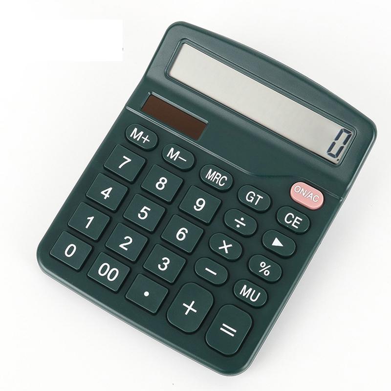 

12-разрядный большой ЖК-дисплей Калькулятор стандартных функций с двойным питанием от солнечной батареи и батареи для дома, базовый настольный, для офиса