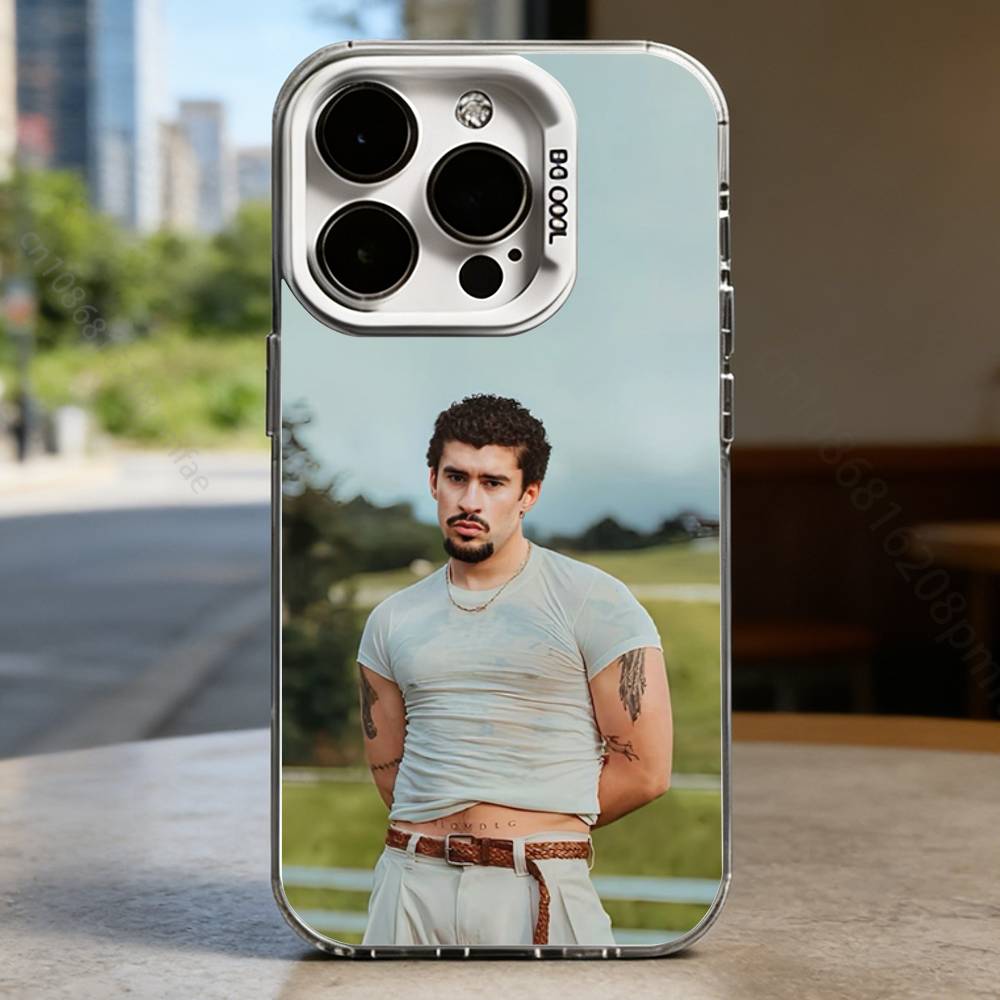 Popular Rock S-Singer B-Bad B-Bunny White Shockproof Phone Case For iPhone 17,16,15,14,13,12,11,Pro,XS,Max,Plus,Mini,SE