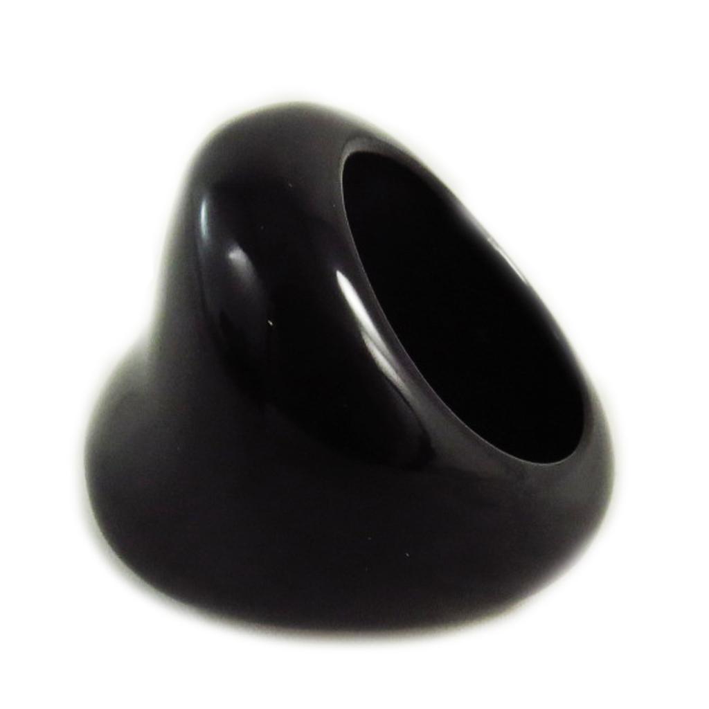 Bague Créateur 'Mineralia' Jade Noir - 30 mm