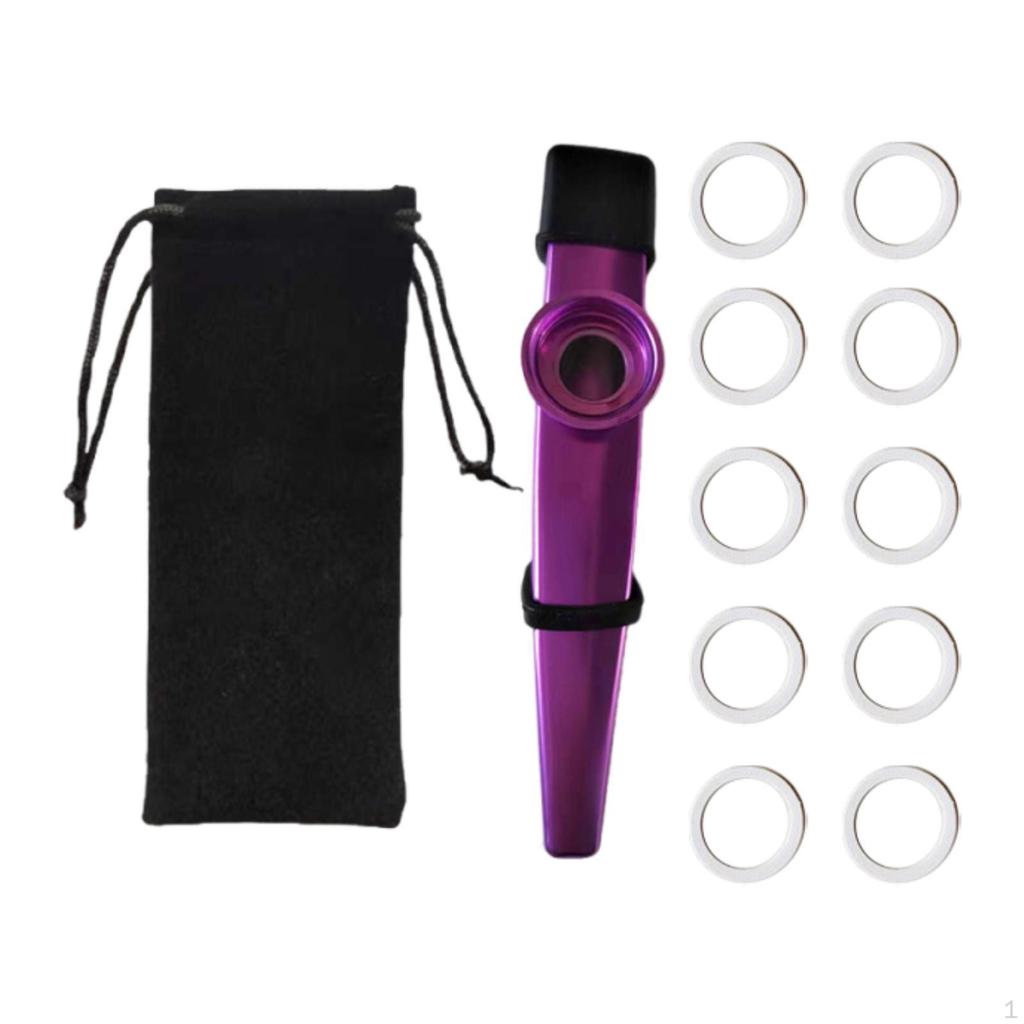 Kazoo Flute for Kids Mouthpiece Musical Accompaniment Toy Instrument with Diaphragms