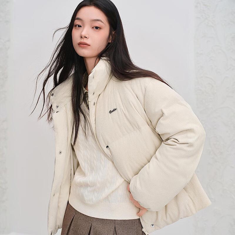 LEDING Women's Corduroy Puffer Down Jacket