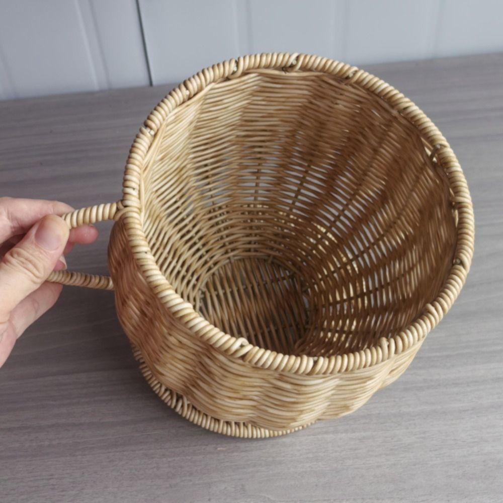 Desk Organizer Woven Basket Imitation Rattan Milk Tea Storage Cup New Coffee Storage Cup Kitchen
