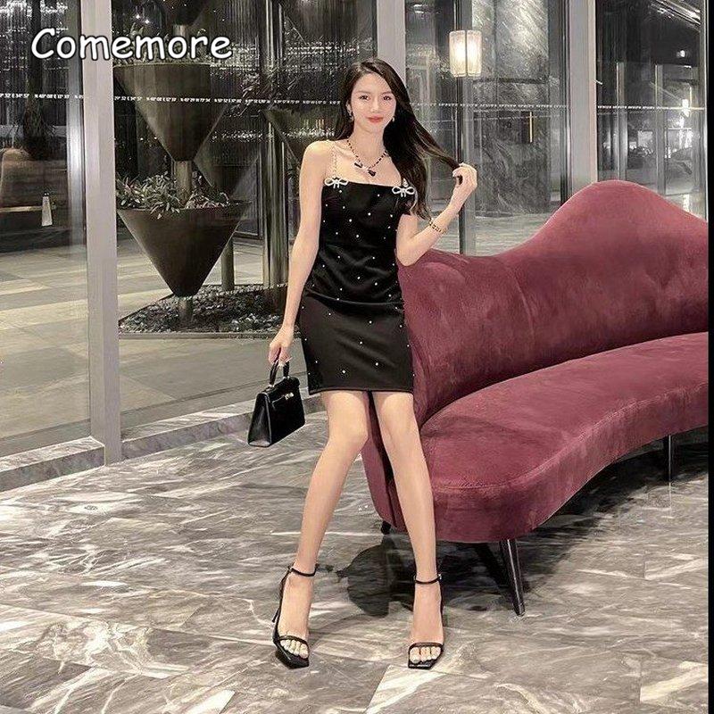 Fashion Comemore Women's Sandals Summer 2024 Stiletto Temperament High Heels Women Office Fashion Shoes Footwear Woman Sexy Square Toe