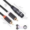 XLR To Dual RCA Y Splitter Cable Anti Shielding Stereo Audio Cable Anti-interference Accessories for Mixer Power Amplifier Mic