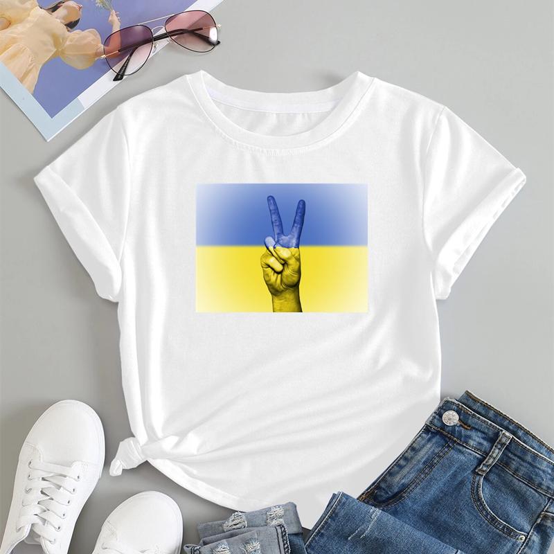 Ukrajina Dívka Oblečení Dres Tričko s ukrajinskou vlajkou Dámská móda Grafika Trička Estetické kostýmy Streetwear Dárky