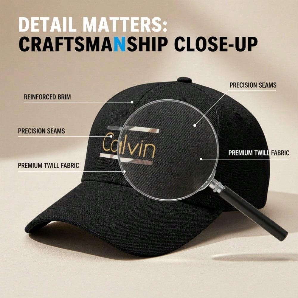 Cappellino da Baseball Calvin Minimalista - Unisex Leggero Traspirante Poliestere Regolabile Casual Moda Cappellino da Baseball Per Sport all'Aperto Passeggiate in Città