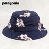 Used Patagonia Patagonia Bucket Hat All Over Pattern Floral Pattern Navy Dark Blue
