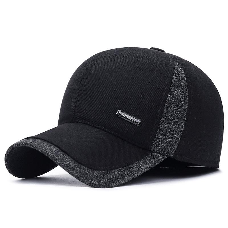Men's Winter Ear Protection Cotton Hat - Warm, Thickened Baseball Cap for Dad and Elderly
